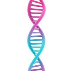 Colorful dna helix structure isolated on white background