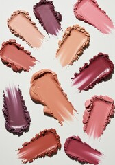 Cosmetic Swatches with Empty Space Texture Background Skincare Beauty Mockup Product
