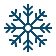 Obraz premium Bold Teal Snowflake Icon: Winter, Holiday, Cold Weather Graphic Design Element