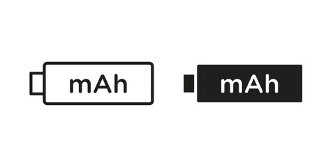 Obraz premium mAh icon vector illustration logo template in filled, outline