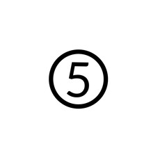  number icon vector design templates