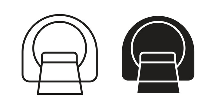 Tomography icon vector illustration logo template in filled, outline
