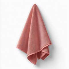 Pink Burp Cloth Hanging Against White Background baby