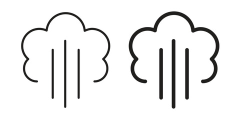 Steam icon vector illustration logo template in filled, outline © Annimo