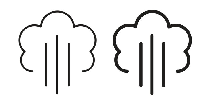 Steam icon vector illustration logo template in filled, outline