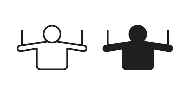 Puppet icon vector illustration logo template in filled, outline