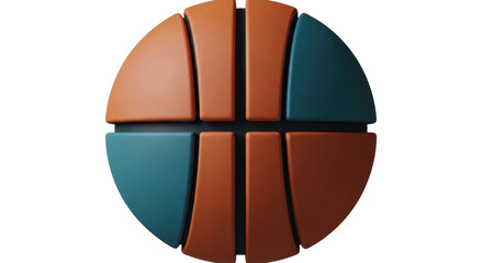 Isolated Stylized Basketball