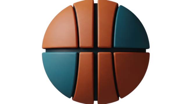 Isolated Stylized Basketball
