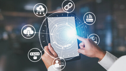 Cloud computing, cloud strategy, and cloud technology transforming digital infrastructure with...