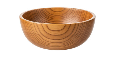 Isolated Empty Wooden Bowl