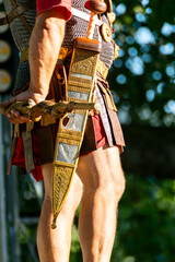 Detail of a Centurions Belt and Chainmail Lorica Hamata