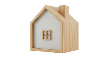 Isolated Wooden Toy House