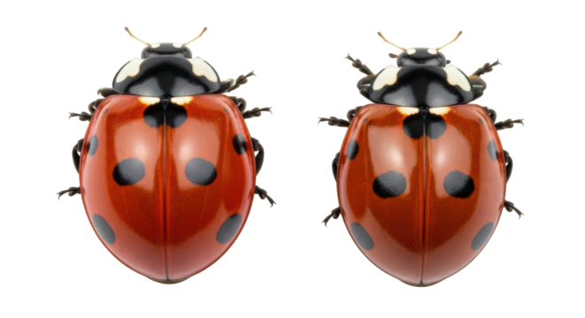 Isolated Two Ladybugs
