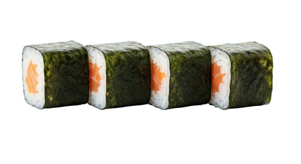 Isolated Salmon Sushi Rolls