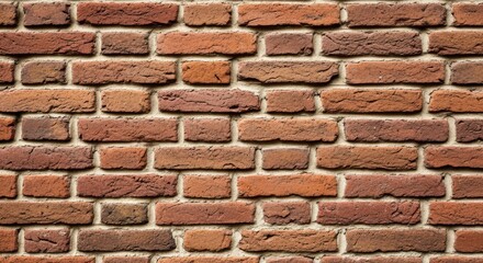 Fototapeta premium Rustic Red Brick Wall Texture Background Pattern Abstract