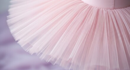 Delicate Pink Ballet Tutu Layers of Tulle Fabric Creating a Soft and Ethereal Texture