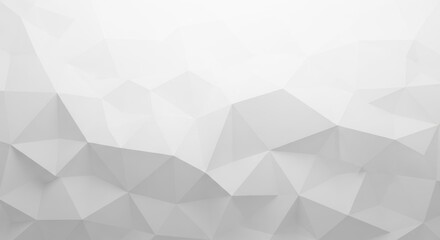 Abstract Geometric Polygonal Background with Smooth Gradients of White and Light Gray Tones
