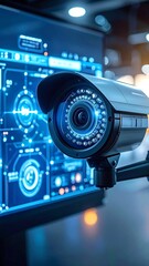 Security camera monitoring a digital display