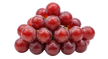 Isolated Heap of Red Grapes