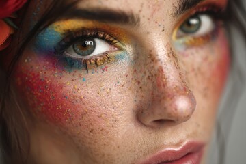 apply makeup to a woman s face