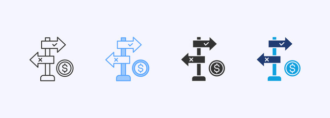 Investment Guide Icon Set Multiple Style Collection