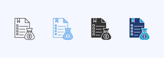 Investment Plan Icon Set Multiple Style Collection