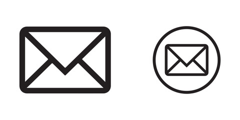 message envelope icon vector line art, mail icon, email icon vector line art illustration