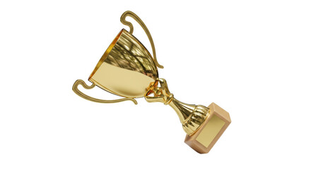 Isolated Gold Trophy
