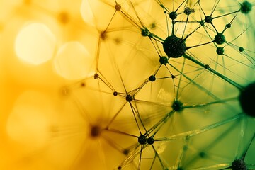 Fototapeta premium Abstract network background with connecting dots and lines, science and technology concept