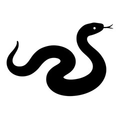 Fototapeta premium Design a black silhouette of a Copperhead white background clean vector shape