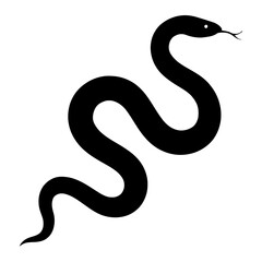 Fototapeta premium Design a black silhouette of a Gopher Snake white background clean vector shape