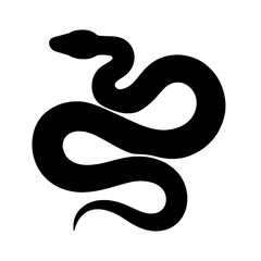 Design a black silhouette of a Firefly Ball Python white background clean vector shape