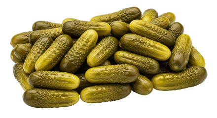 Isolated Pile of Pickled Cucumbers
