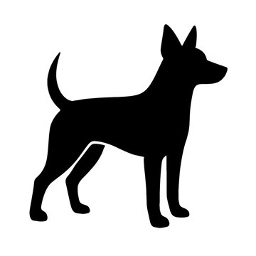 Design a black silhouette of a Feist white background clean vector shape