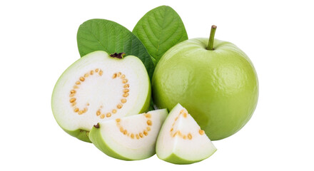 Isolated Guava and Slices