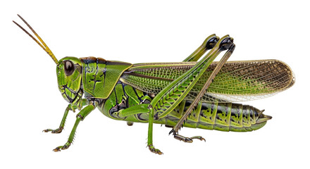 Isolated Green Grasshopper