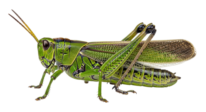 Isolated Green Grasshopper