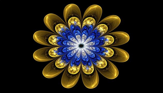 Abstract fractal flower design (13) - Powered by Adobe
