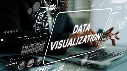Modern Data Visualization Techniques for Business Analytics and Insights Presentation. Asymptotic...