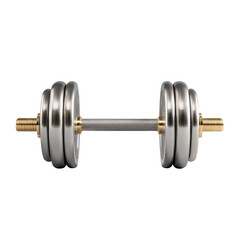Naklejka premium Isolated Barbell with Clips for Weight Training and Strength Exercises on a Clean Background