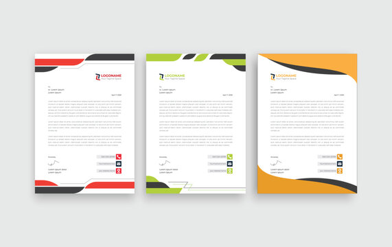 modern business proposal letterhead design template. Vector illustration