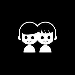 Obraz premium Children - Minimalist and Flat Logo - Vector illustration