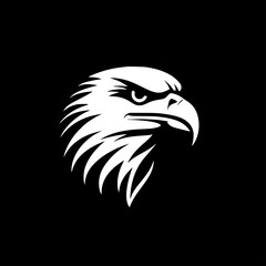 Fototapeta premium Eagle | Black and White Vector illustration