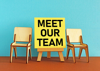Meet our team is shown using the text