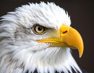 Obraz premium Close-up of an eagle's head. Sharp focus