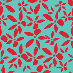 Colorful hand draw flowers seamless pattern. Can be used for fabric textile wallpaper.	