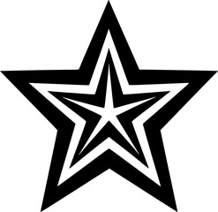 Fototapeta premium Star | Black and White Vector illustration
