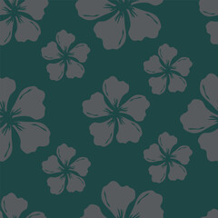 Colorful hand draw flowers seamless pattern. Can be used for fabric textile wallpaper.	
