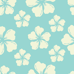 Colorful hand draw flowers seamless pattern. Can be used for fabric textile wallpaper.	