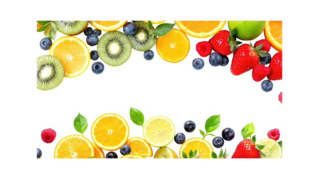 fruit frame on transparent background png